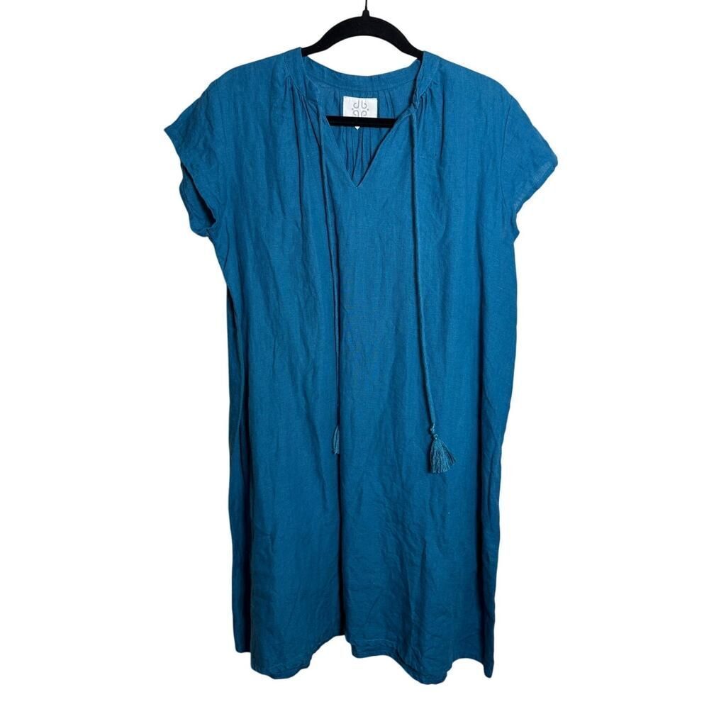 Pomegranate Cap Sleeve Linen Tunic Dress Sz. XL
